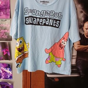 Nickelodeon Blue and Yellow SpongeBob Short Sleeve Tee